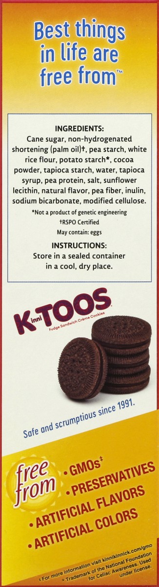 slide 3 of 4, Kinnikinnick Foods Inc Kinnitoos Fudge Sandwich Creme Cookies, 8 oz