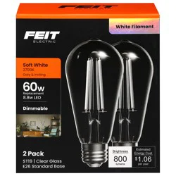 Feit Electric Soft White LED 8.8w Light Bulbs 2 Each