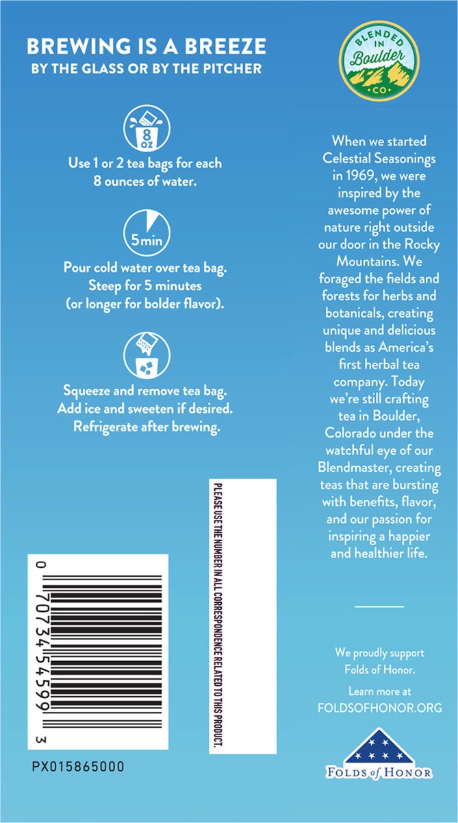 slide 3 of 7, Celestial Seasonings Half & Half Iced Tea, 18 ct