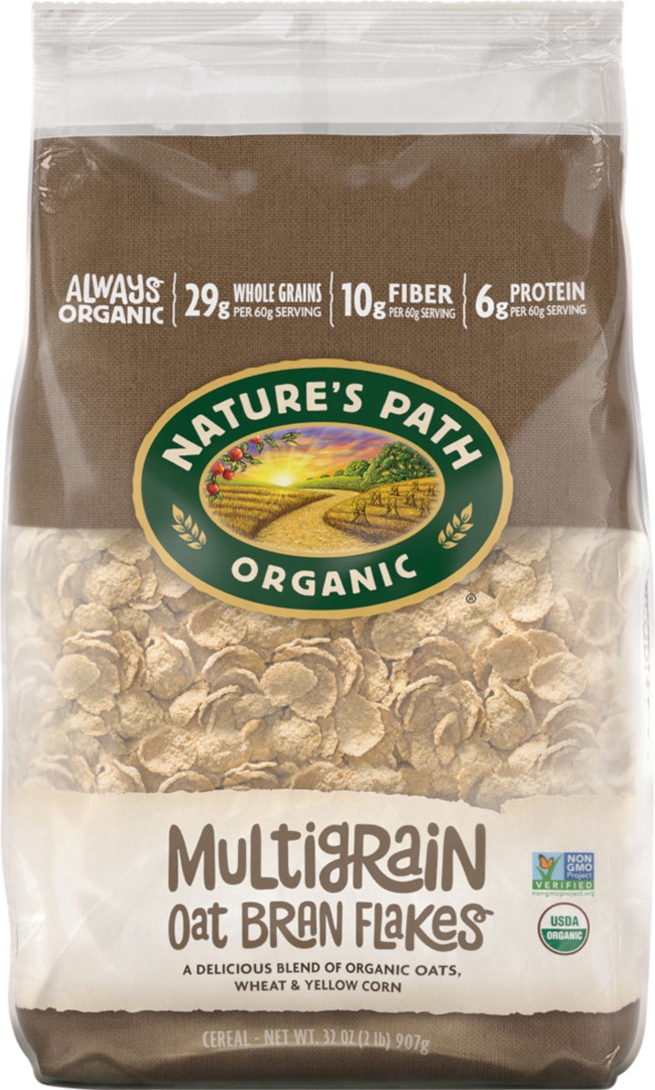 slide 2 of 3, Nature's Path Organic Multigrain Oat Bran Flakes 32 oz, 32 oz