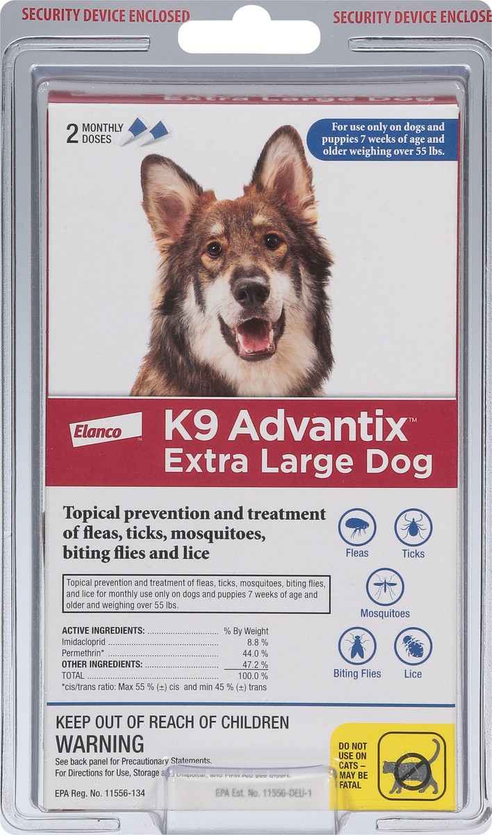 slide 10 of 14, Elanco K9 Advantix Extra Large Dog Flea & Tick Treatment 2 - 0.135 fl oz Each, 2 ct