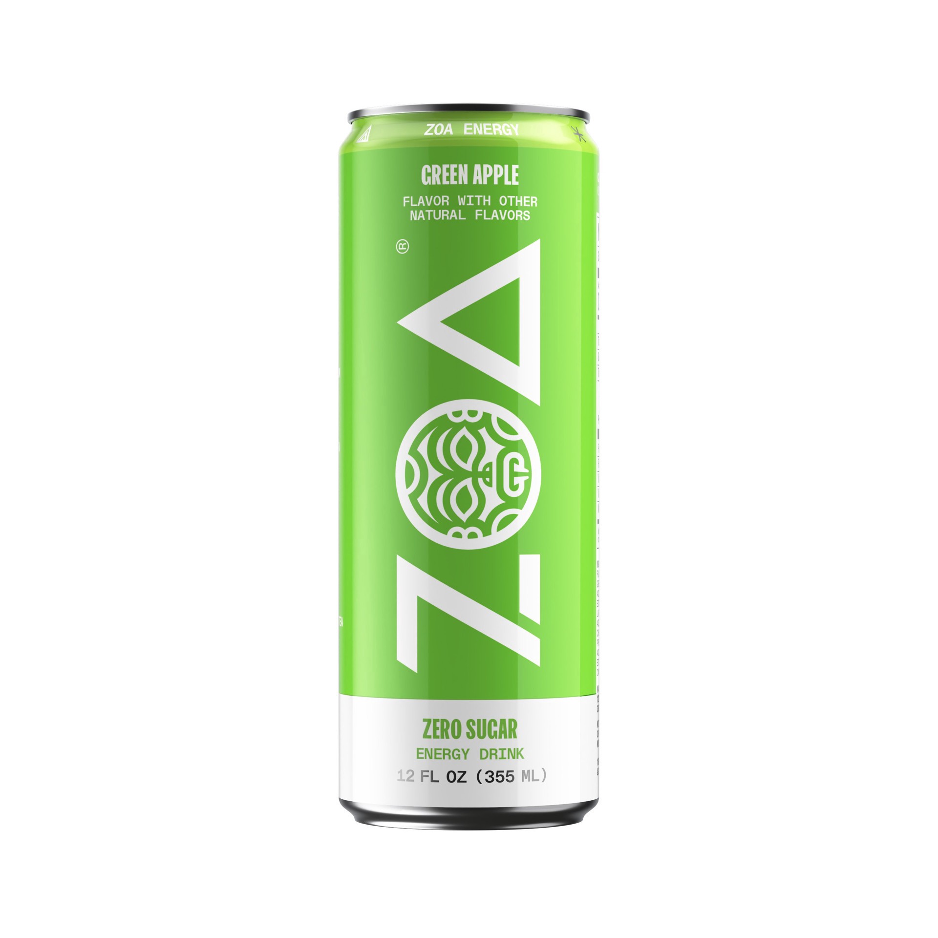 slide 1 of 1, ZOA Zero Sugar Green Apple Energy Drink 12 fl oz, 12 oz
