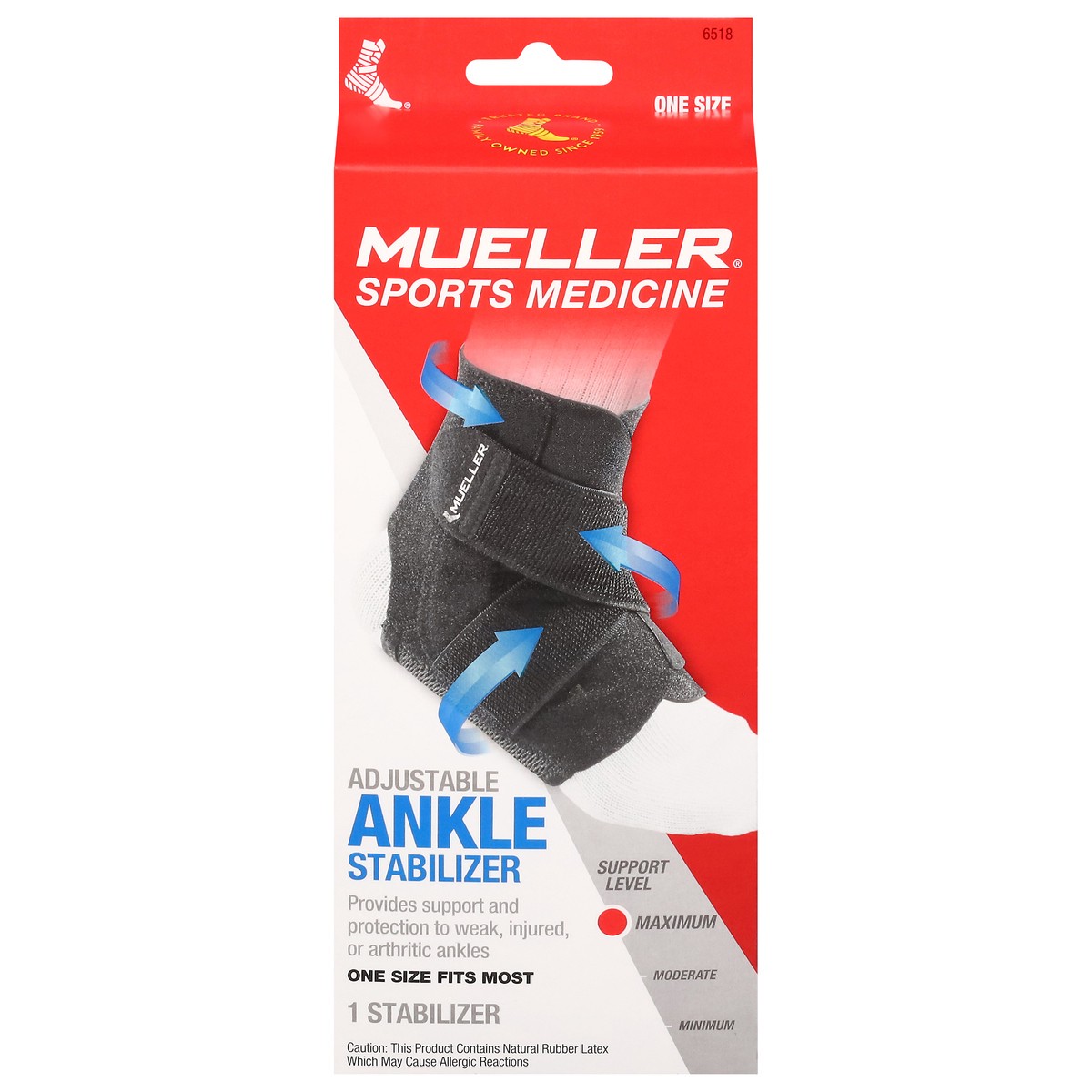 slide 1 of 9, Mueller Maximum Adjustable Ankle Stabilizer 1 ea, 1 ct