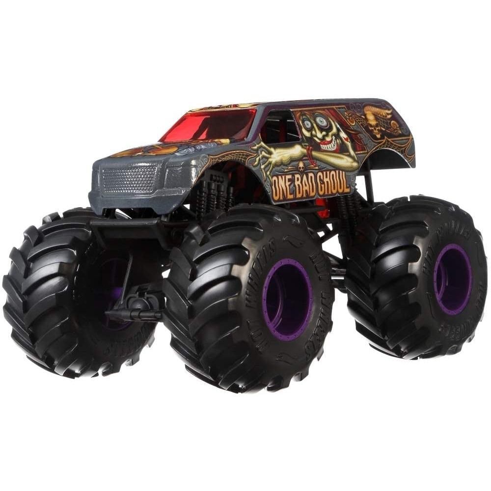 slide 1 of 1, Mattel Hot Wheels Monster Trucks One Bad Ghoul Vehicle, 1 ct