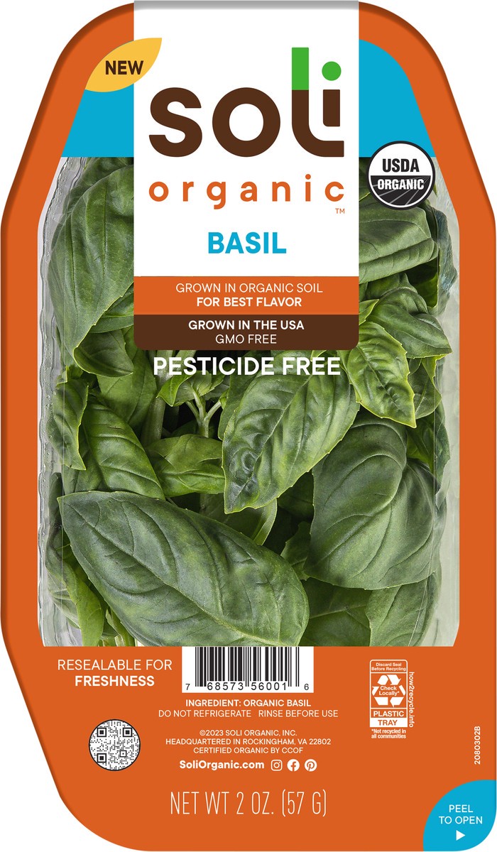 slide 2 of 2, Soli Organic 2oz Indoor Grown Basil, 2 oz