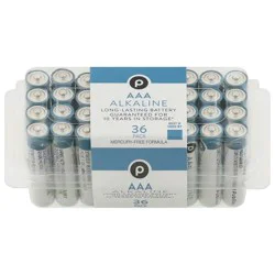 Publix Batteries, Alkaline, AAA, 36 Pack
