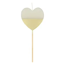 Mm Gold Dipped Heart Candle 1 Ea