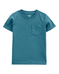 Carter's Toddler Solid Knit Short-Sleeve Tee - Blue Teal 3T