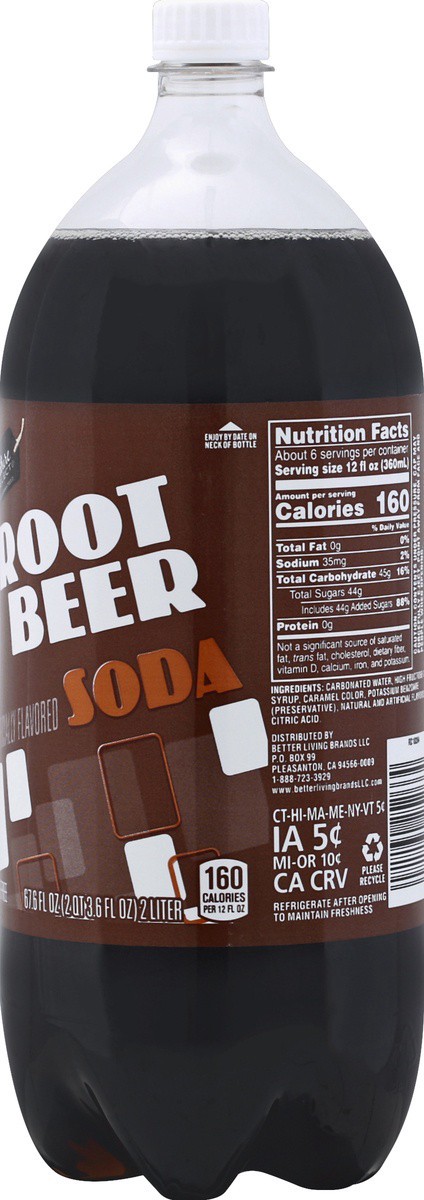 slide 4 of 7, Signature Select Caffeine Free Root Beer Soda - 2 liter, 2 liter