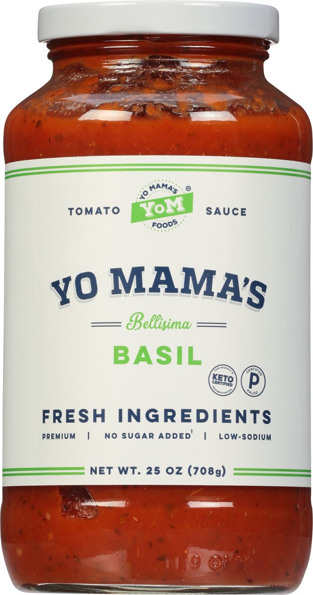 slide 6 of 9, Yo Mama's Basil Tomato Sauce 25 oz, 25 oz
