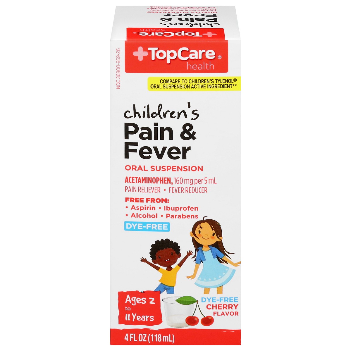 slide 2 of 14, Topcare Pr Apap Child Dye Free Cherry, 4 oz