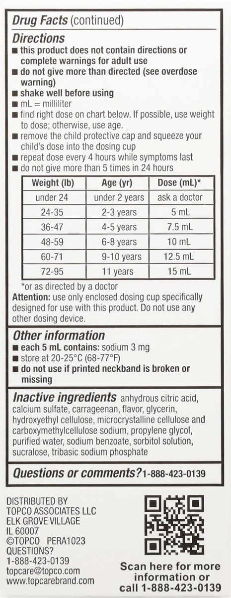 slide 7 of 14, Topcare Pr Apap Child Dye Free Cherry, 4 oz