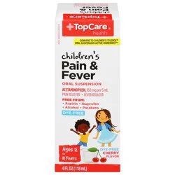 TopCare Children's Pain & Fever Relief Liquid - Cherry Flavor, 160 mg, 4 fl oz