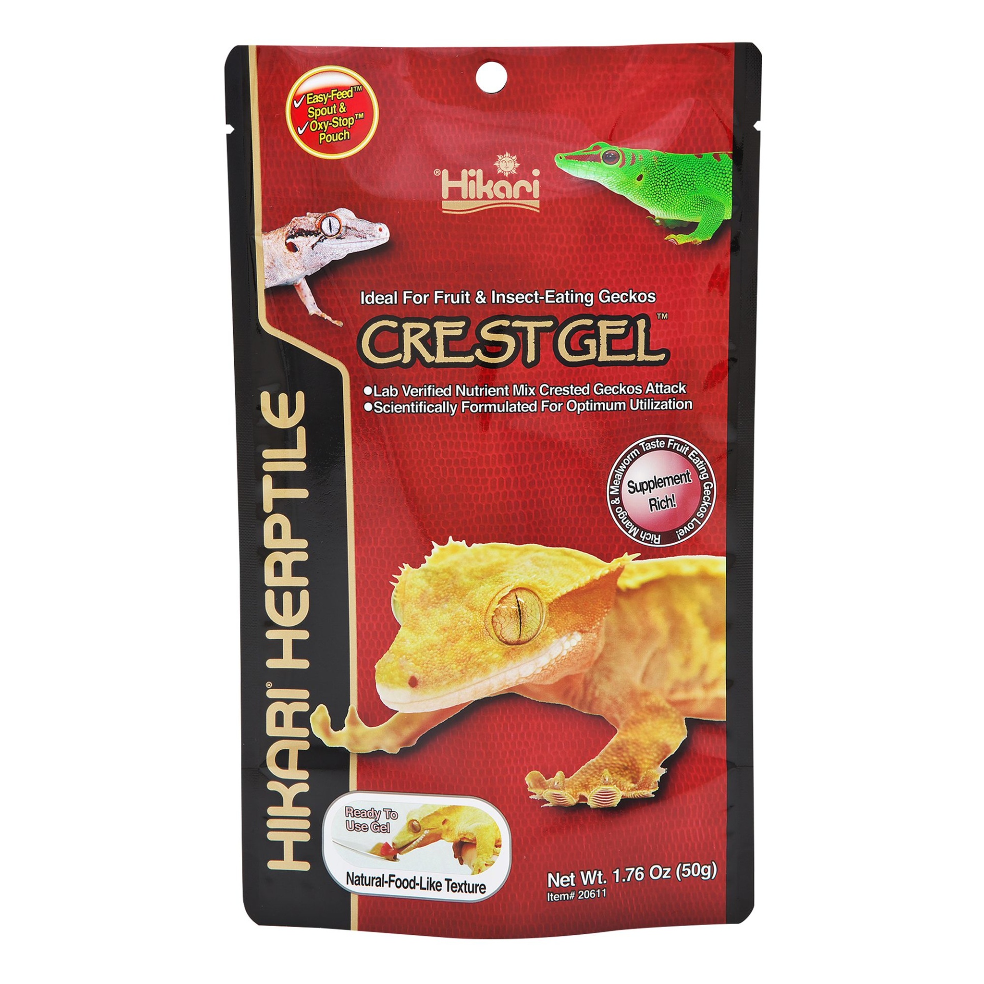 slide 1 of 1, Hikari CrestGel Ready-to-Use Reptile Food, 1.76 oz