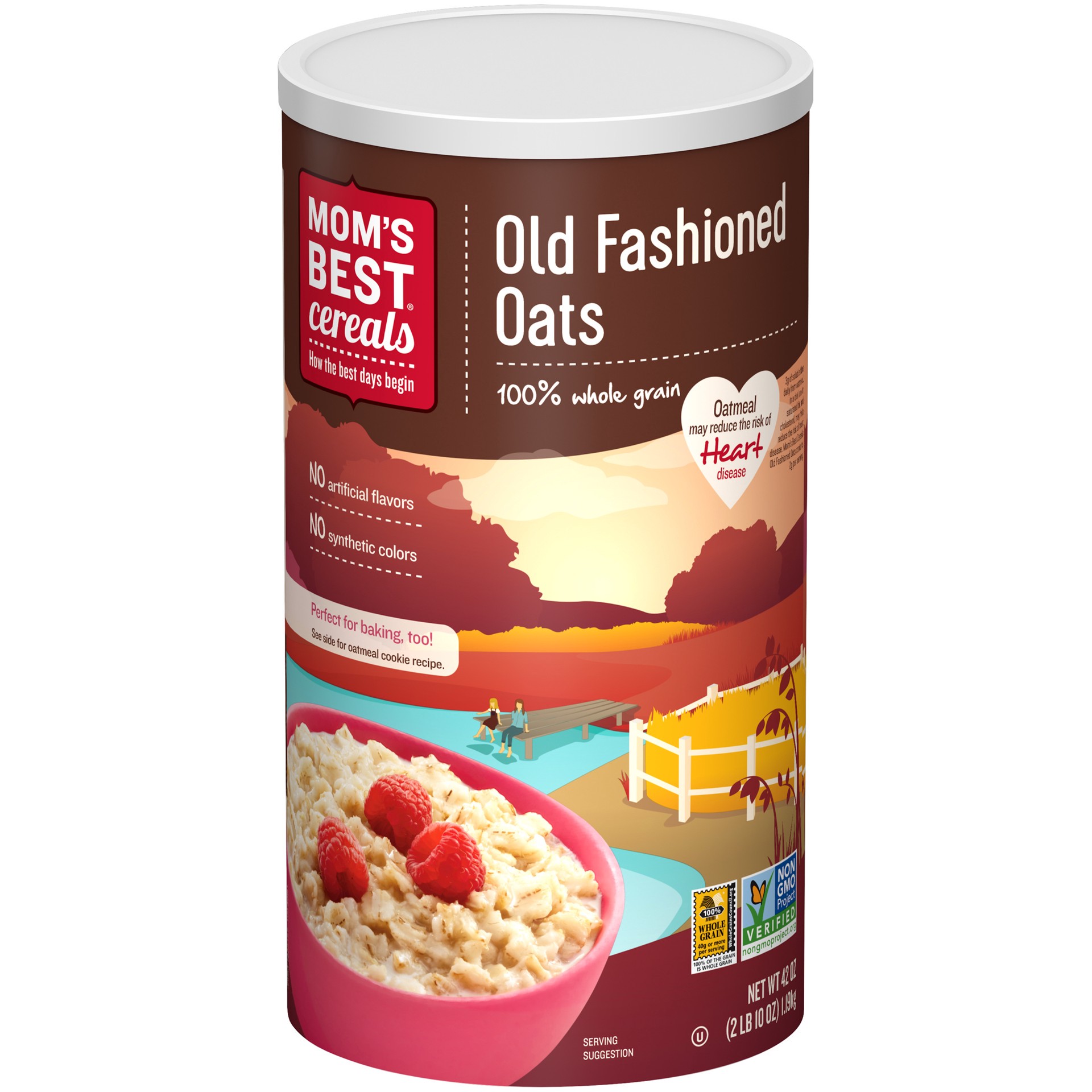 slide 1 of 1, MOM's Best Cereals Mom's Best Old Fashioned Oats, 42 OZ Canister, 42 oz