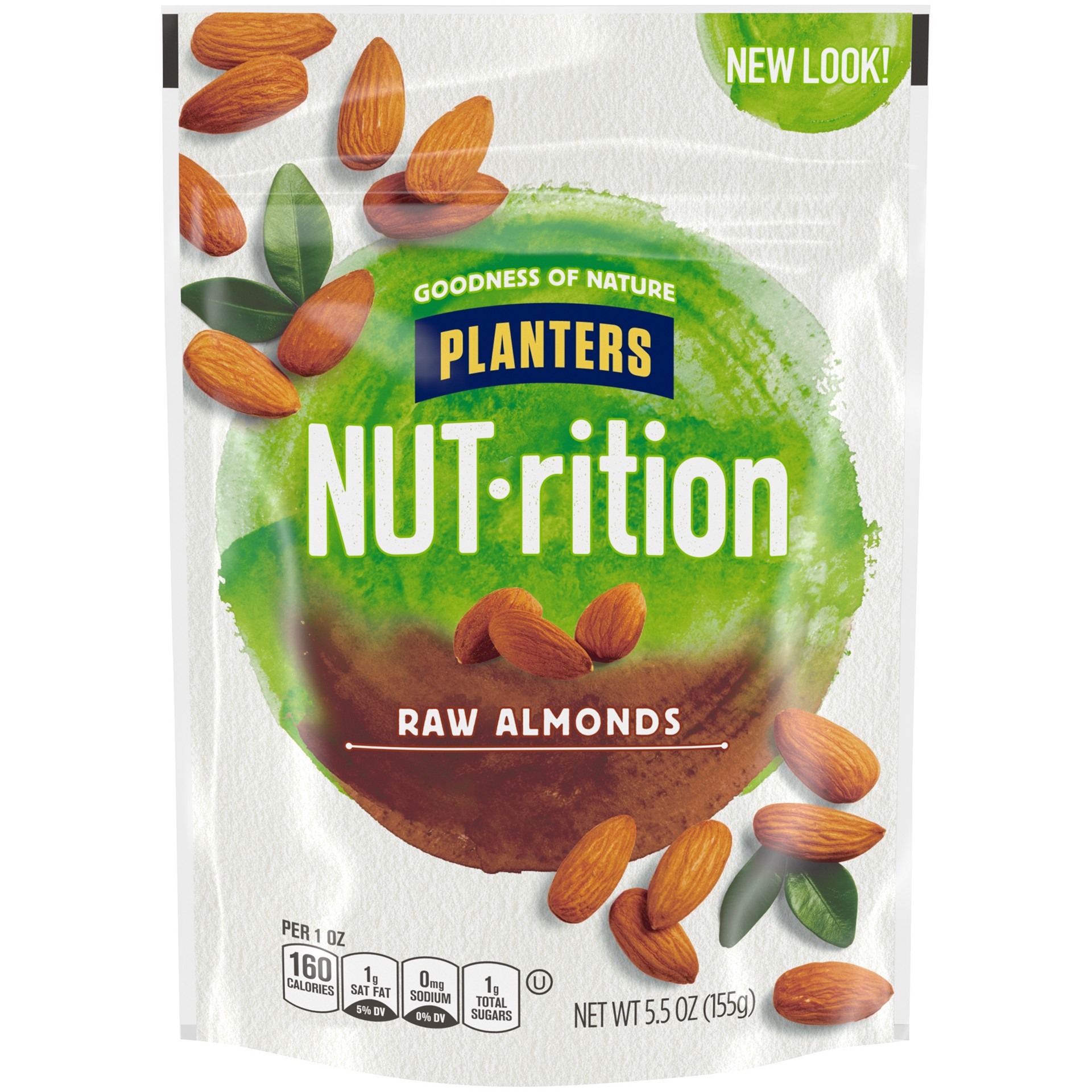 slide 1 of 5, Planters NUT-rition Raw Almonds, 5.5 oz Bag, 5.5 oz