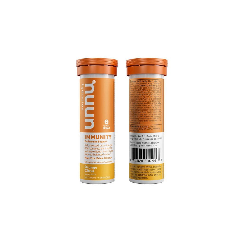 slide 32 of 42, Nuun Hydration Tablets Orange Citrus Immunity 10 ea, 10 ct