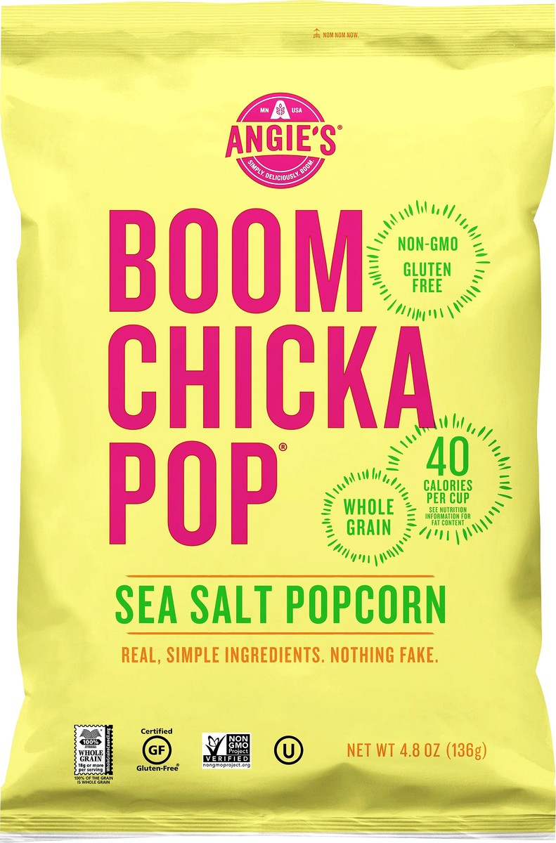 slide 2 of 2, BOOMCHICKAPOP Sea Salt Popcorn 4.8 oz, 4.8 oz