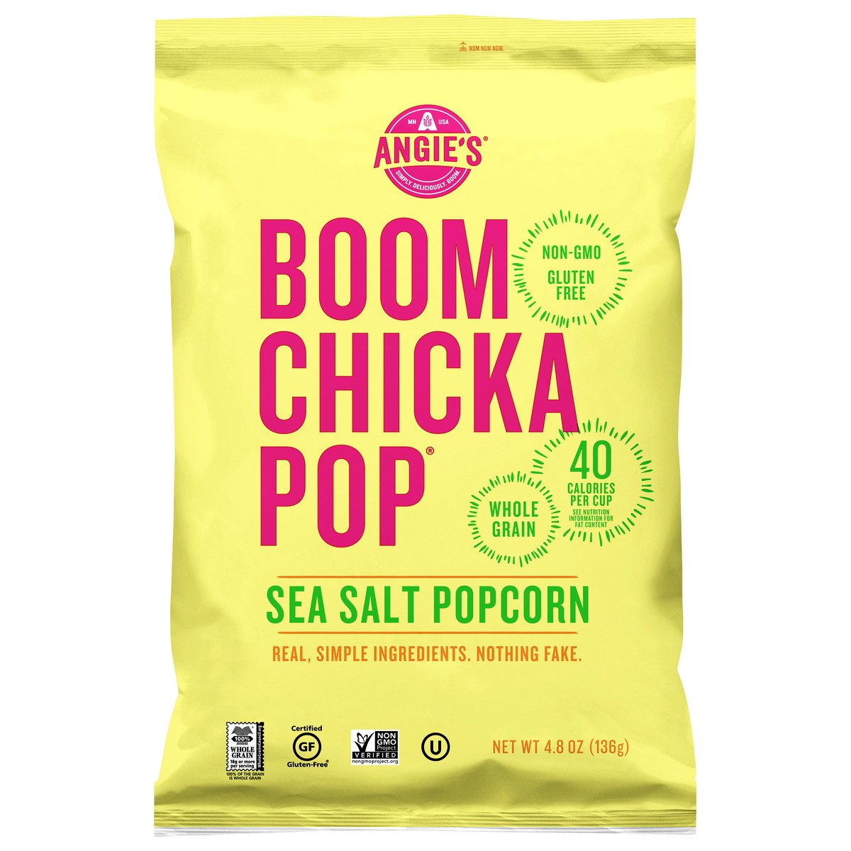 slide 1 of 2, BOOMCHICKAPOP Sea Salt Popcorn 4.8 oz, 4.8 oz