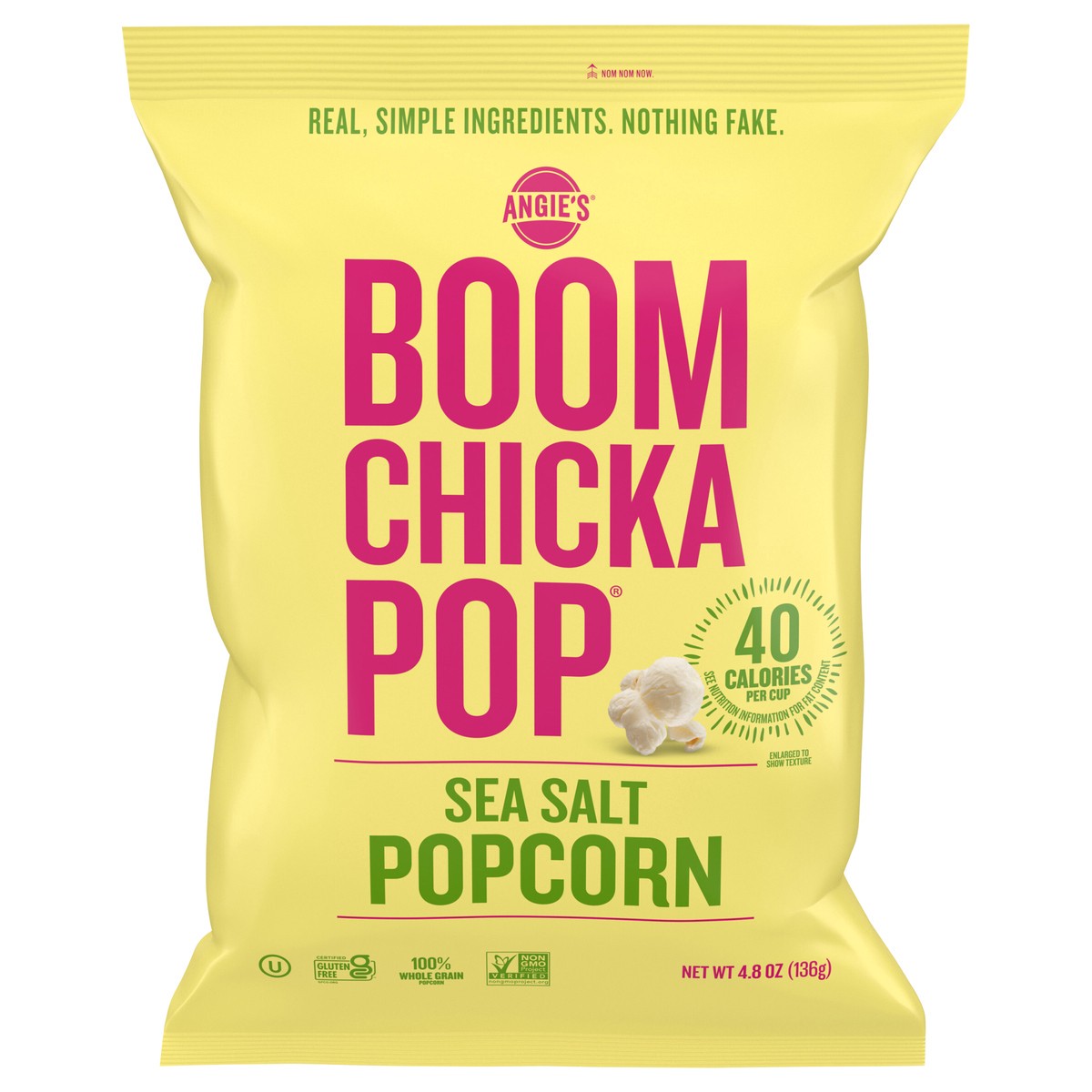 slide 1 of 2, BOOMCHICKAPOP Sea Salt Popcorn 4.8 oz, 4.8 oz