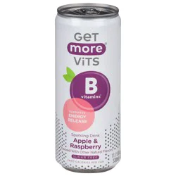 Get More Vits Sparkling Drink, Sugar Free, Apple & Raspberry