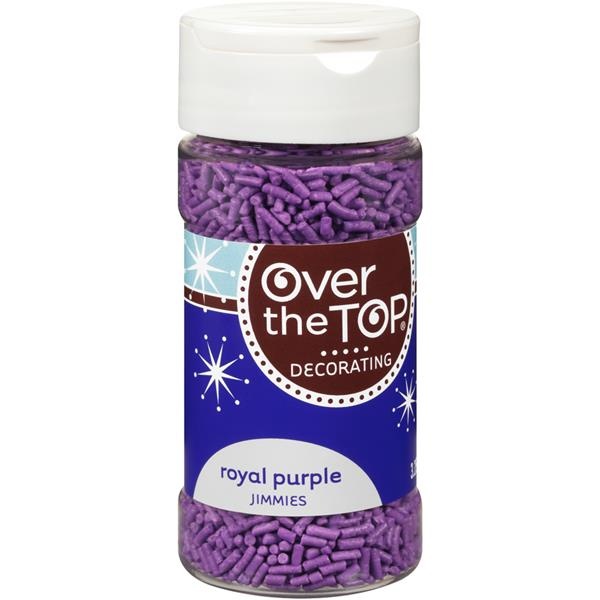 slide 1 of 1, Over The Top Royal Purple Jimmies, 3.25 oz