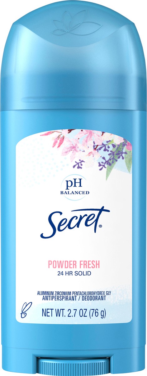 slide 1 of 3, Secret Wide Solid Antiperspirant and Deodorant, Powder Fresh, 2.7 oz, 2.7 oz