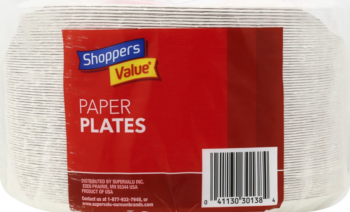 slide 6 of 8, Shoppers Value Paper Plates, 300 ct