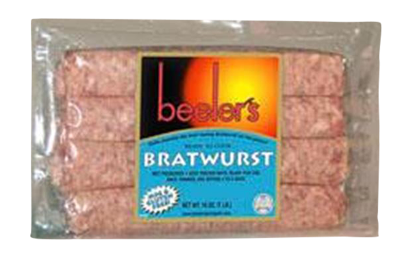 slide 1 of 1, Beeler's Bratwurst, 16 oz