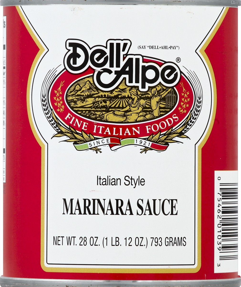 slide 2 of 2, Dell'Alpe Dellalpe Marinara Sauce, 28 oz