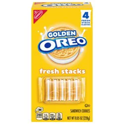 Golden Oreo OREO Fresh Stacks Golden Sandwich Cookies, 8.05 oz (4 Stacks)