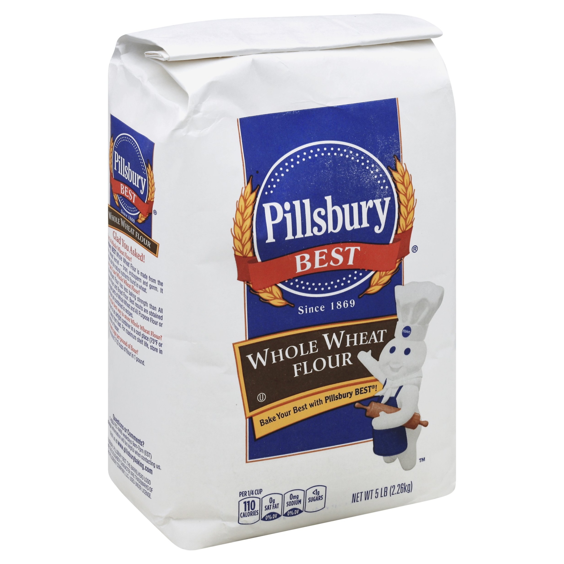 slide 1 of 1, Pillsbury Best Whole Wheat Flour, 5 lb