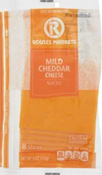 Rouses Markets Mild Cheddar Sliced Cheese 8 Slices
