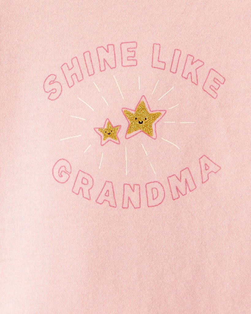 slide 2 of 2, Carter's Baby Girl Shine Like Grandma Cotton Long-Sleeve Graphic Bodysuit - Pink Pink 12M, 1 ct