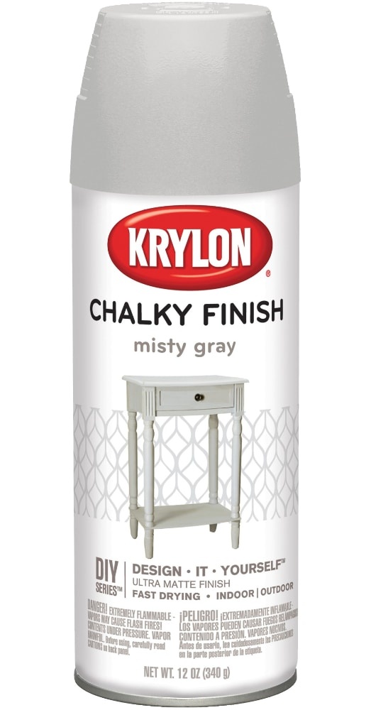 slide 1 of 1, Krylon Chalky Matte Finish Paint - Misty Gray, 12 oz