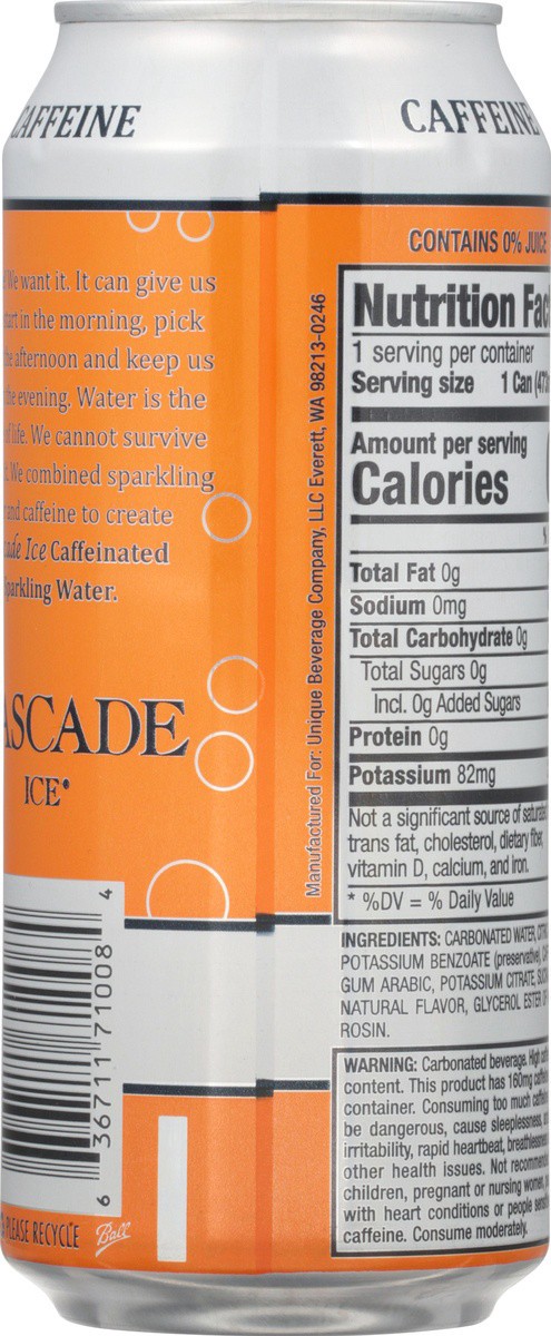 slide 2 of 9, Cascade Ice Orange Mango Caffeinated Sparkling Water - 16 fl oz, 16 fl oz