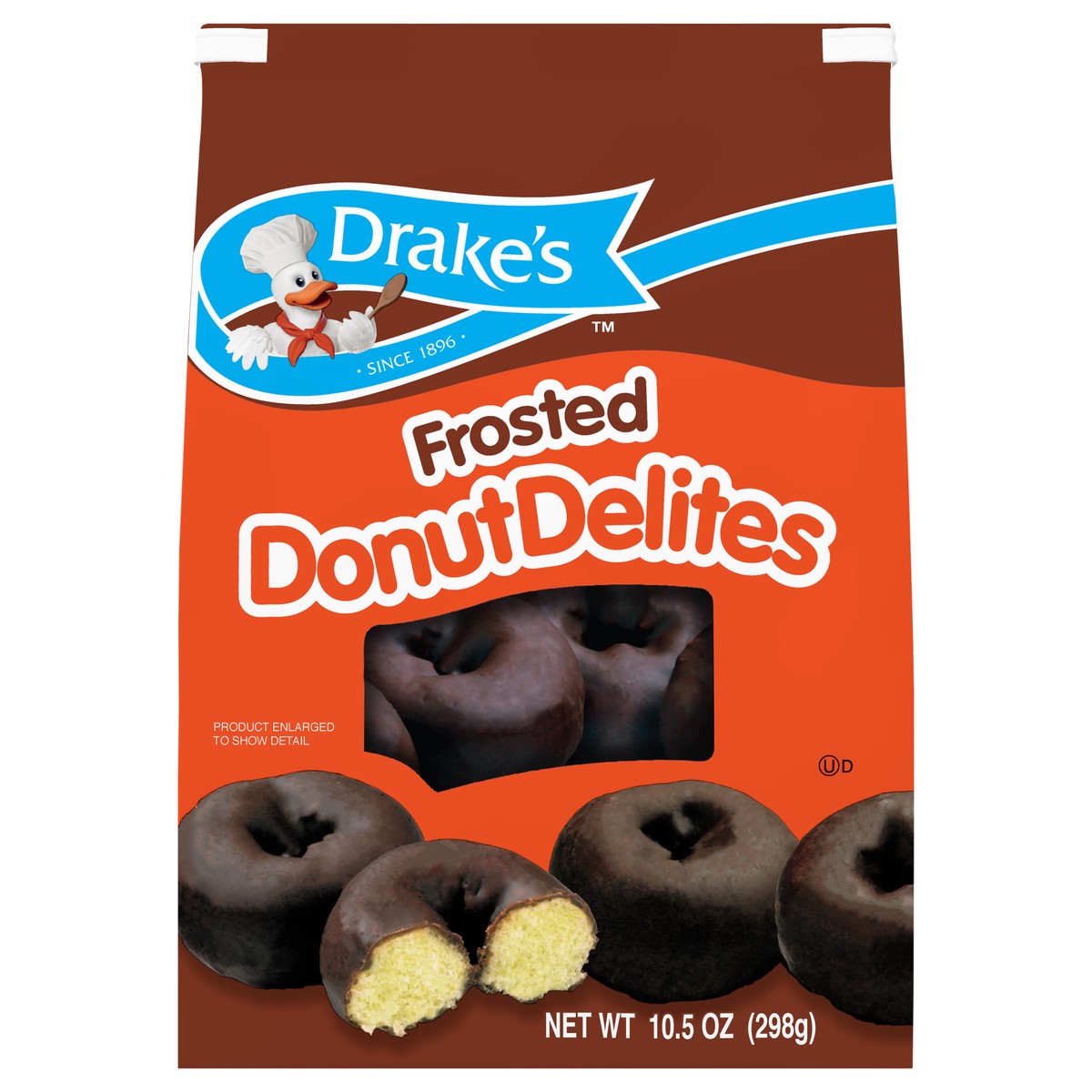 slide 1 of 7, Drake's Donuts, Drake's Family Pack Donut Delites Frosted (bagged), 10.5 oz