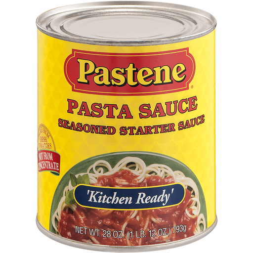 slide 2 of 8, Pastene Pasta Sauce Seasoned Starter Sauce Kitchen Ready', 28 oz