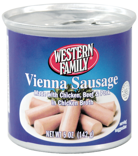 slide 1 of 1, Western Family Vienna Sausage, 4.75 oz