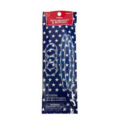 Meijer Corporate Seasonal Mcs Patriotic Glow Bracelet Necklace