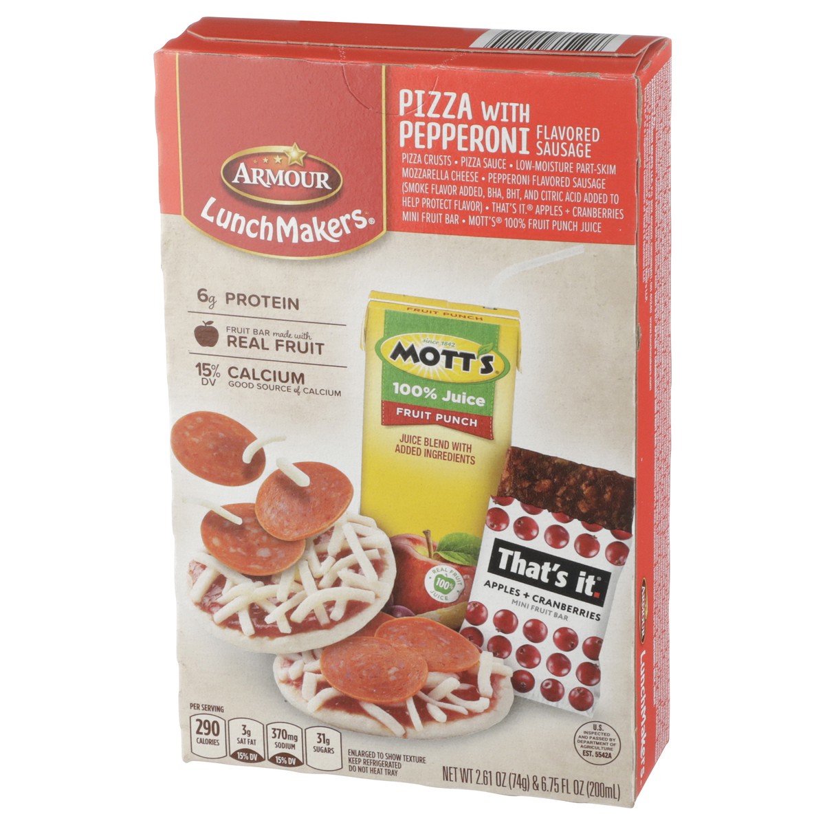 slide 7 of 13, Armour LunchMakers Flavored Sausage Pizza with Pepperoni 1 ea, 1 ct