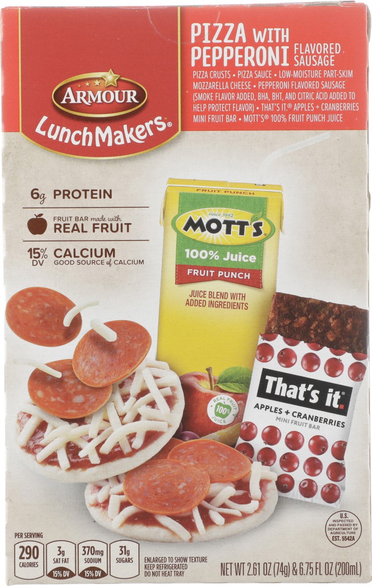 slide 1 of 13, Armour LunchMakers Flavored Sausage Pizza with Pepperoni 1 ea, 1 ct