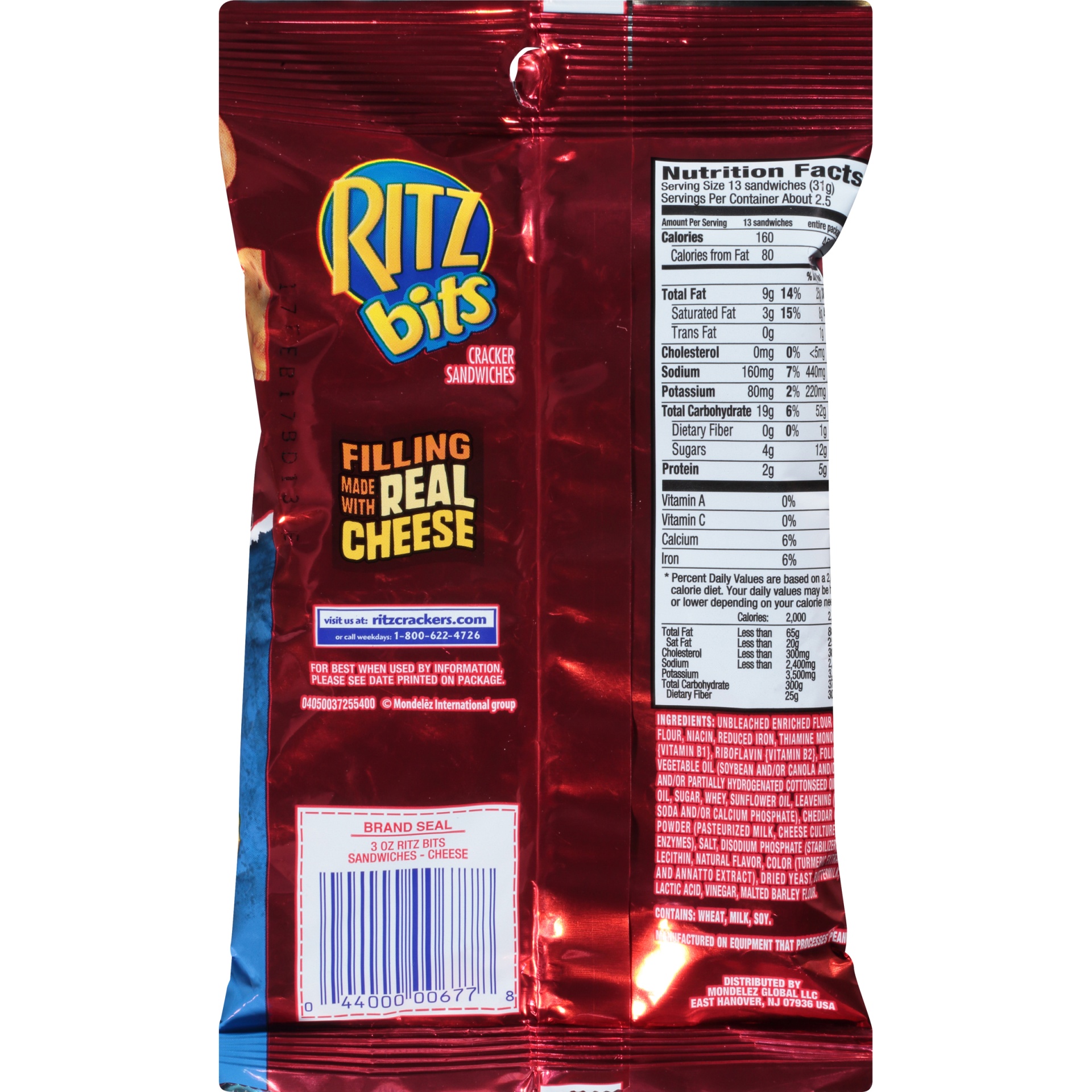 slide 4 of 6, Ritz Bits Big Bag Cheese Cracker Sandwiches, 3 oz