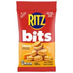 RITZ Bits Cheese Sandwich Crackers, Snacks for Kids and Adults, Lunch Snacks, 3 oz