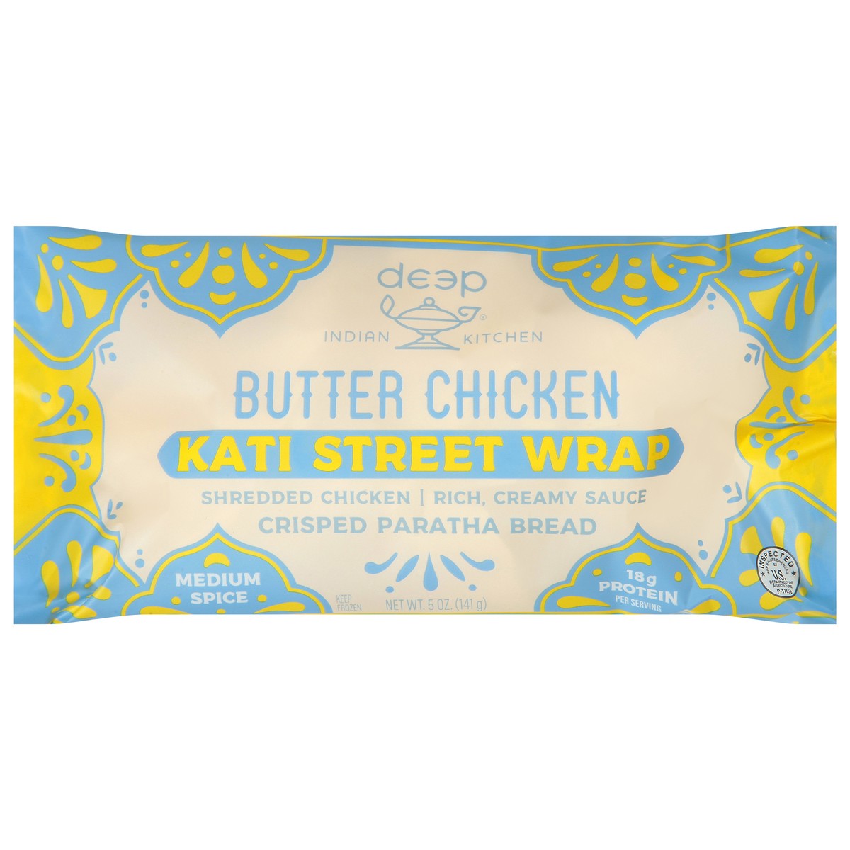 slide 8 of 14, Deep Indian Kitchen Medium Spice Butter Chicken Kati Street Wrap 5 oz, 5 oz