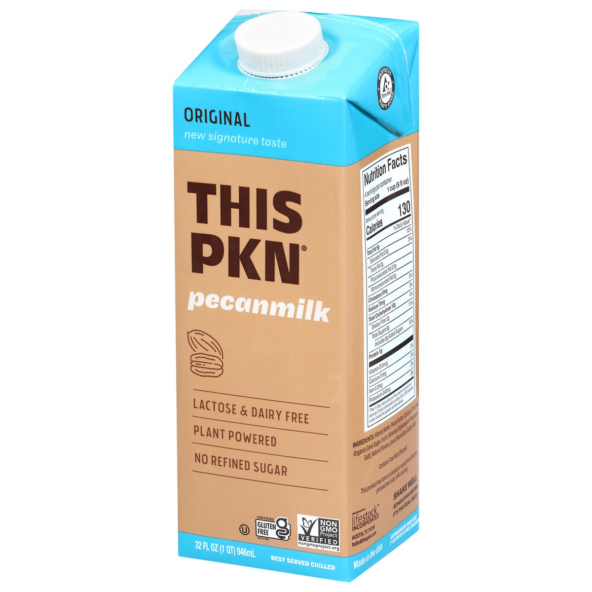 slide 8 of 14, This PKN Lactose & Dairy Free Original Pecanmilk 32 fl oz, 32 oz