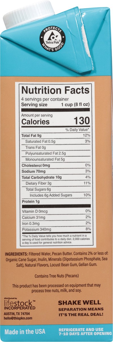 slide 13 of 14, This PKN Lactose & Dairy Free Original Pecanmilk 32 fl oz, 32 oz