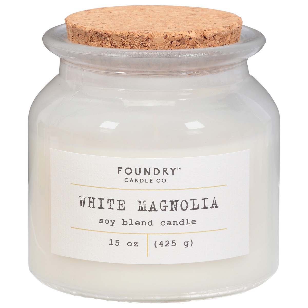 slide 1 of 9, Foundry Candle Co. Foundry Candle Co White Magnolia Soy Wax Candle, 1 ct