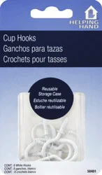 Helping Hand White Cup Hooks