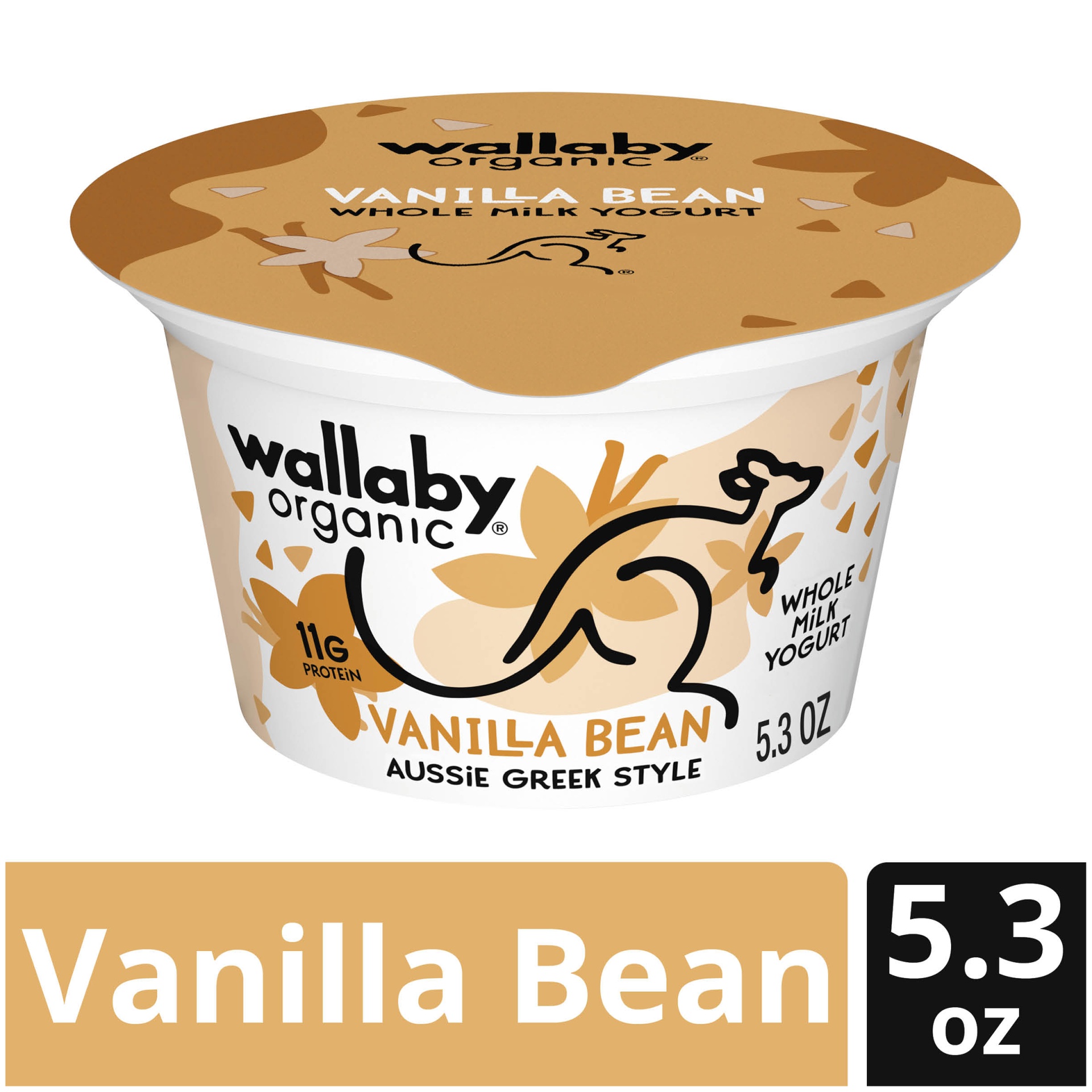 Wallaby Organic Whole Milk Vanilla Bean Greek Yogurt 53 Oz Shipt